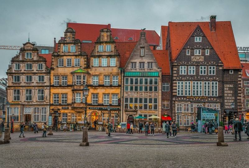 Historische Giebelhäuser am Bremer Marktplatz